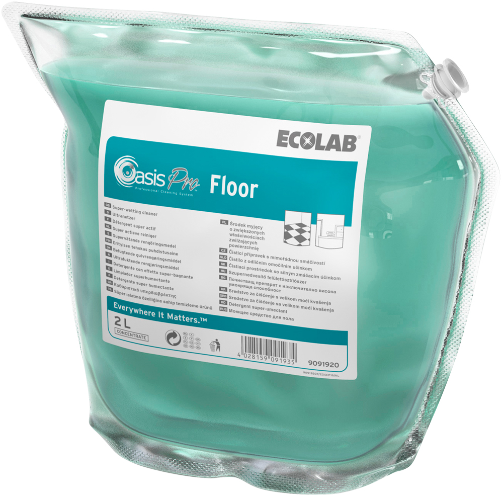 Ecolab Oasis Pro Floor 2ltr gulvrengøringsmiddel Vaskepleje u/ voks